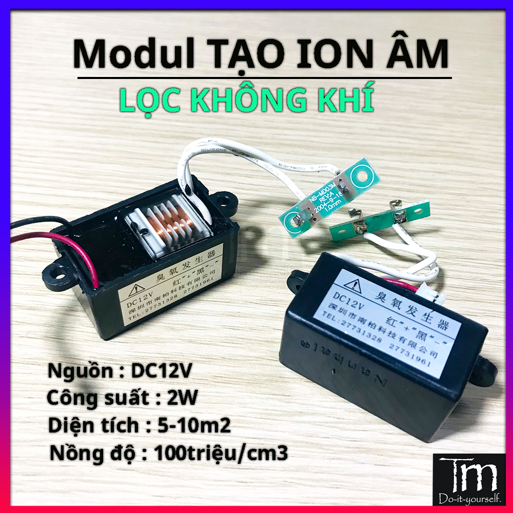 Bộ Tạo ION Âm Lọc Không Khí - Khử Mùi Hiệu Quả