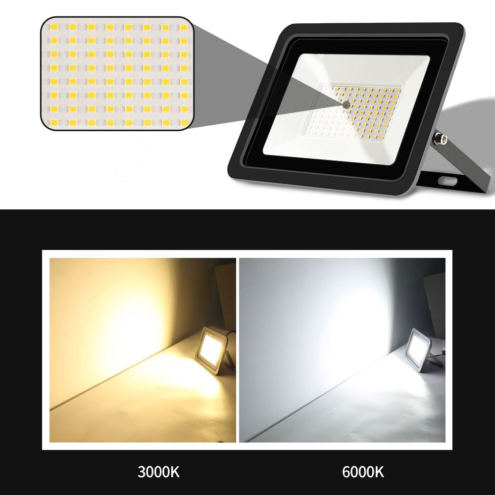 【Clearance sale】 High Brightness 220V LED Flood Light 30W 50W 100W Outdoor IP68 Waterproot Reflector Spotlight Street Lamp Wall Lamp Garage Light.