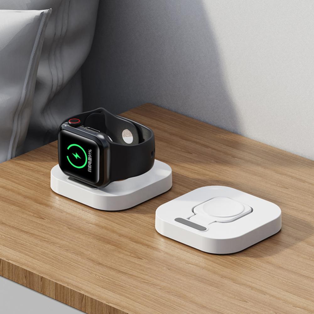 Foldable Wireless Charger 85 Degree Bracket Design Wireless Charger Dock Efficient Heat Dissipation Fast Charging Dock for Apple Watch 1-8 Generation