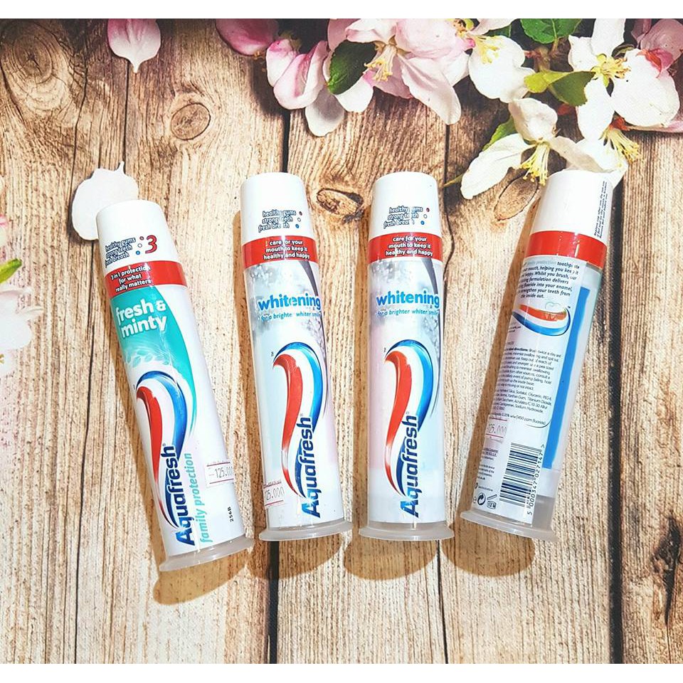Kem Đánh Răng Ống Tròn Aquafresh Fresh & Minty 100ml - USA