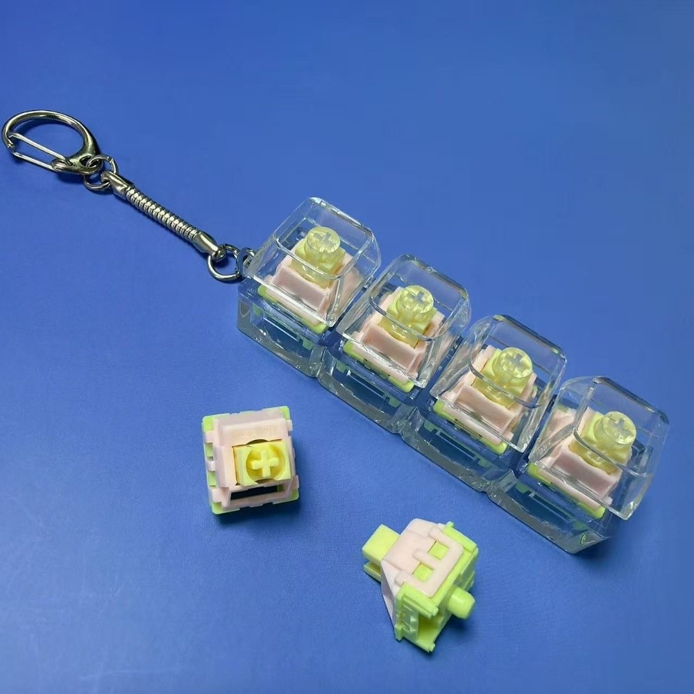 New 1/2/3/4/9 Keys Keyboard Keychain Key Button Pass The Time Keycap ...