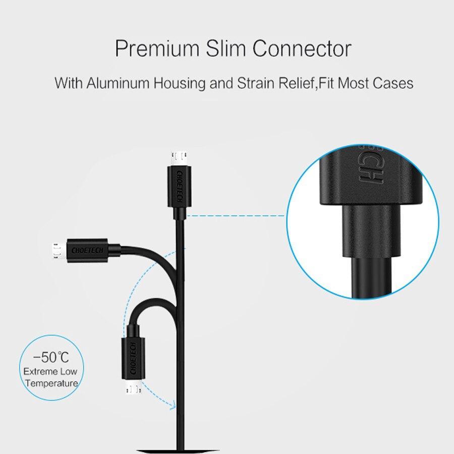 [AZMall VN] CHOETECH Cáp Micro USB 1.2m Sạc Nhanh 2.4A