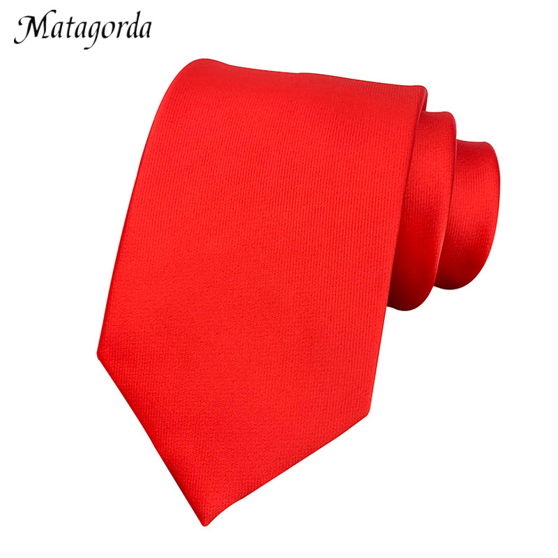 Satin Finish Men's Tie Solid Color Classic 8cm Width Polyester High-Density Reflective Fabric No Pilling Folding Resistant Husband Boyfriend Gift for Wedding Party Festival
