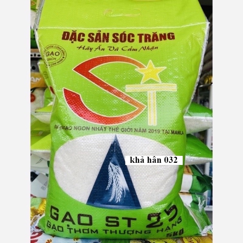 Gạo ST25 Đăc Sản Sóc Trăng (Bao 5 ký Gạo Thơm Cao Cấp )