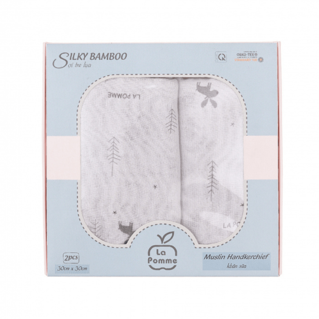 Set 2 khăn sữa La Pomme sợi tre