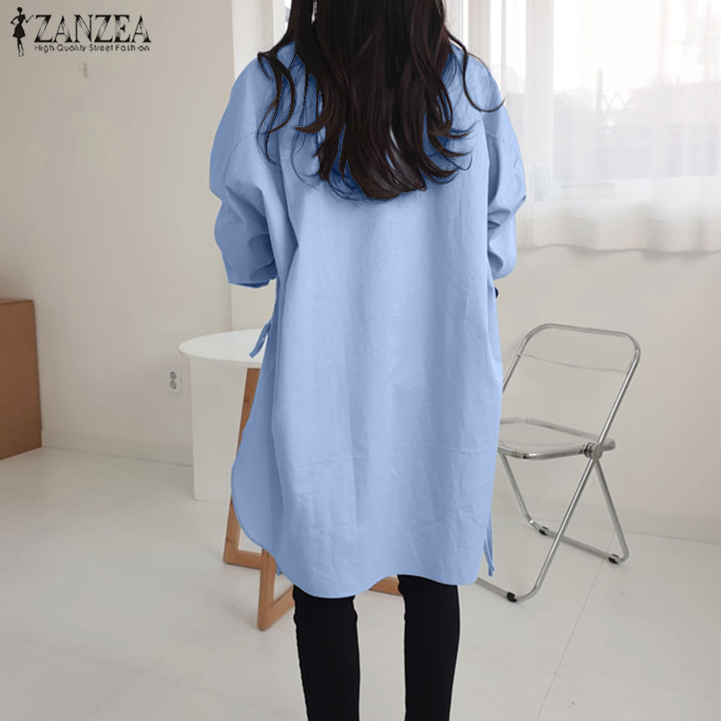 ZANZEA%20Korean%20Style%20Women%20Casual%20Long%20Sleeve%20Blouse%20Tee%20Top%20Loose%20Baggy%20Oversized%20Tunic%20Shirt%20-%20Image%202