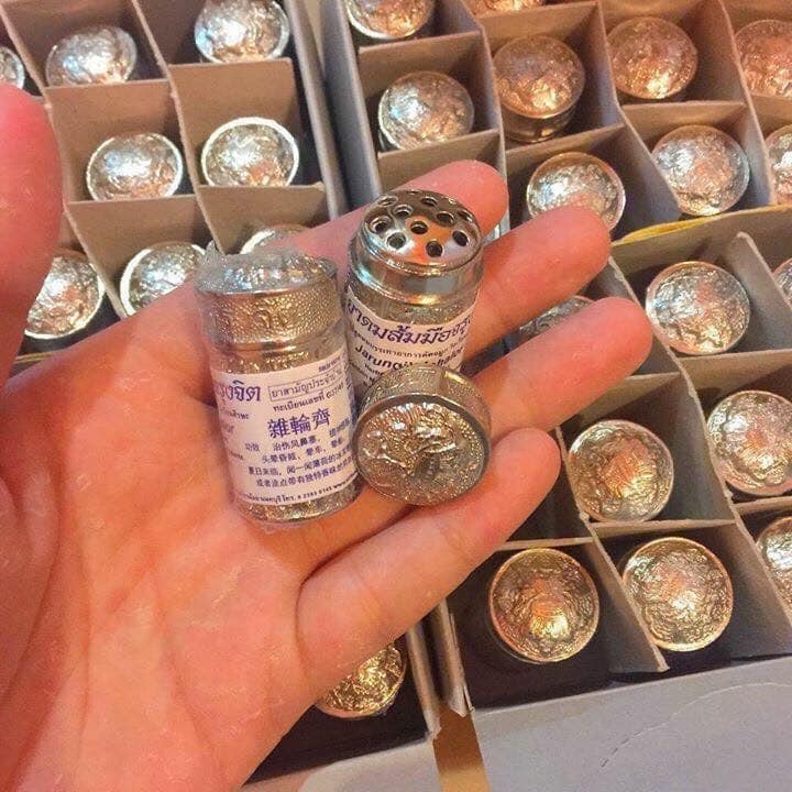 (Màu Bạc) 01 Ống Dầu Hít Mũi Jarungjit Thái Lan (Hít Khô Không Chứa Dầu Nước)