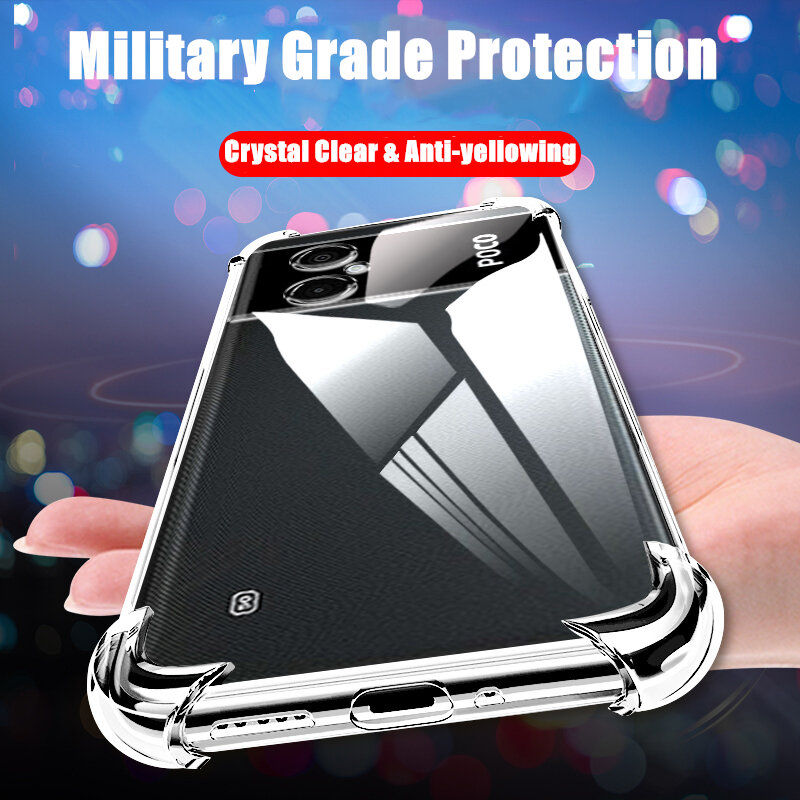 HAOYE Coque pour Xiaomi Poco M5 / Xiaomi Poco M4 5G, Style de Peinture aux Couleurs Fraîches Transparent TPU Bumper Souple Silicone Ultra Mince Housse Antichoc Étui, Chat Sakura