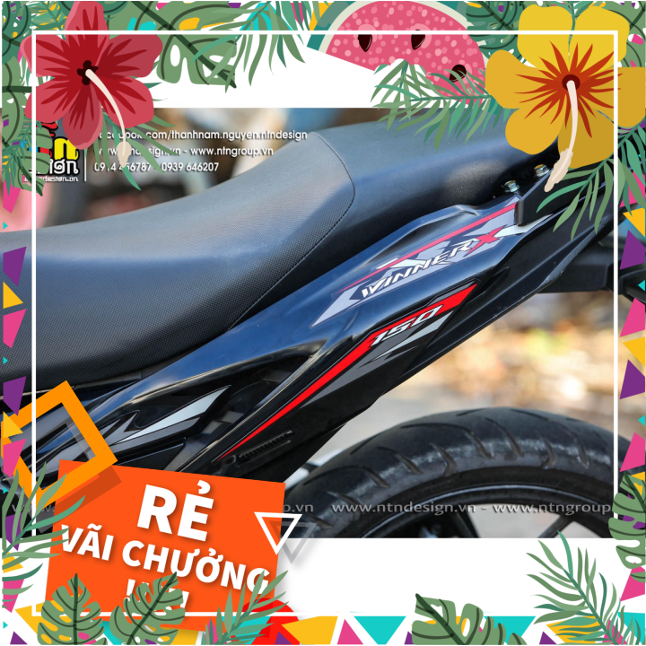 Tem rời Winner V2 - Mẫu xám đỏ đen