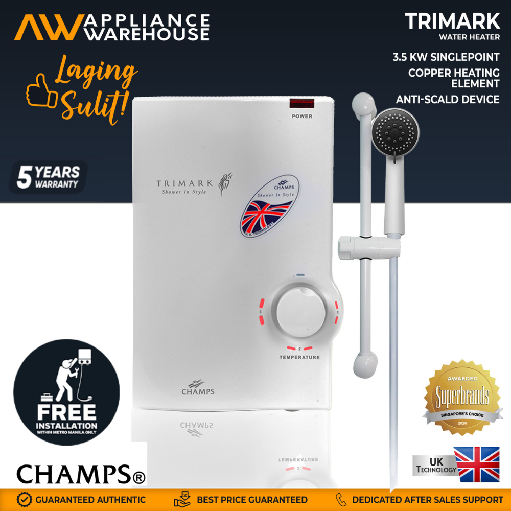 Champs Trimark 3.5 kw Singlepoint Instant Shower Water Heater[Appliance