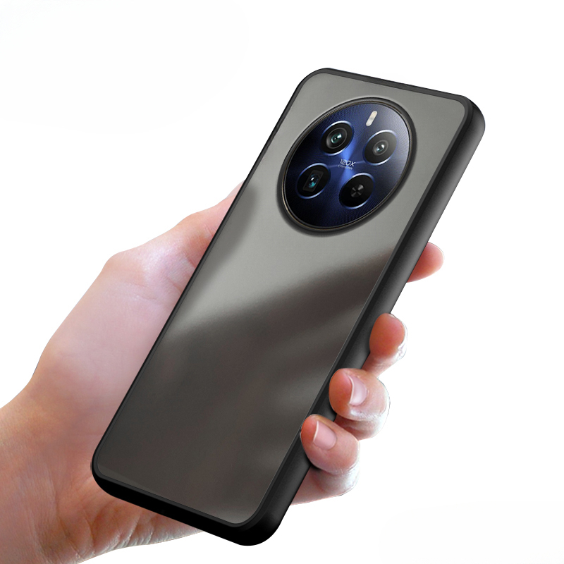 For Realme 13 4G Case Shockproof Scrub Matte Transparent Soft edge Silicone Frame Hard Clear For Realme 13 Back cover Phone Cases