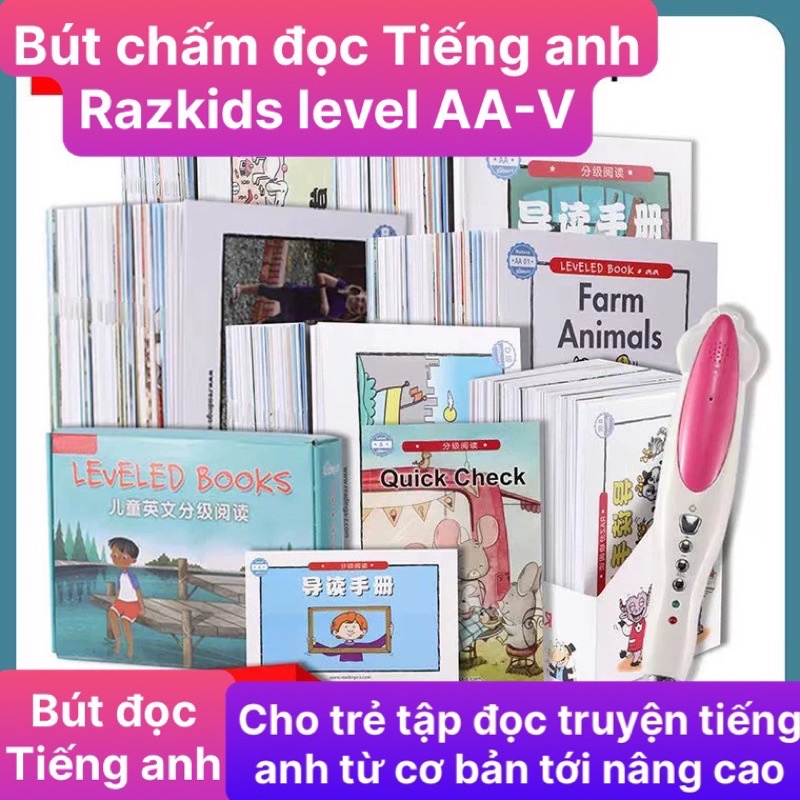 Bút chấm đọc tiếng anh Razkids level Aa - V