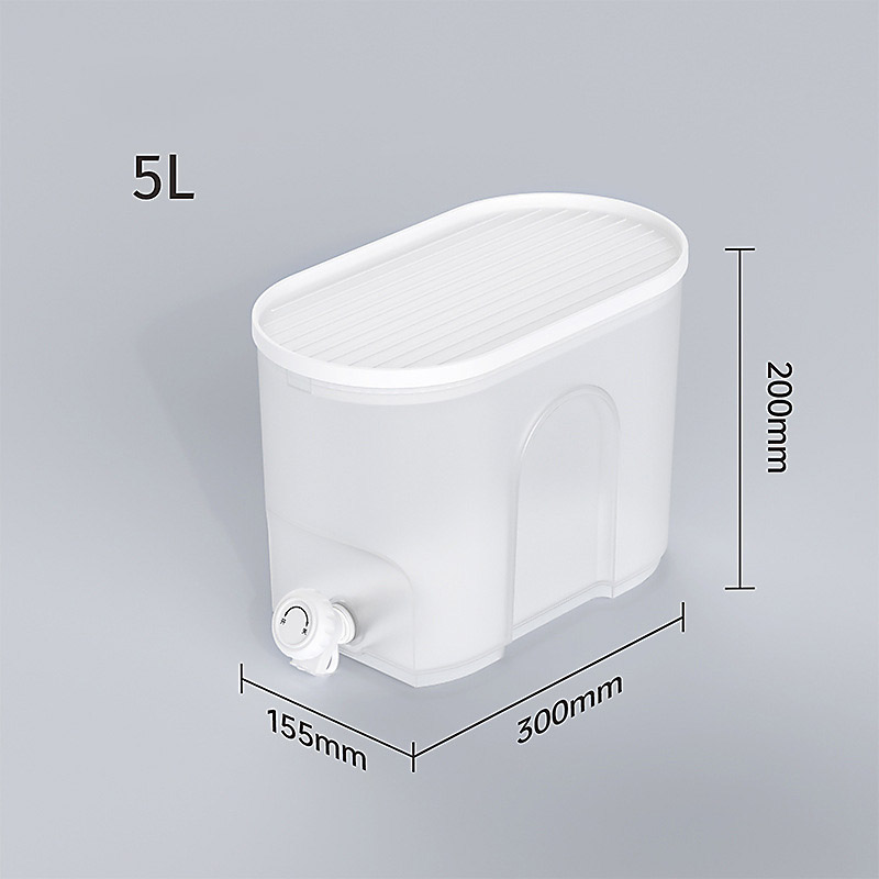 NFA 5L large capacity refrigerator with faucet, cold water kettle, fruit tea, cold water kettle, filled with water, summer household high-temperature resistant ice water bucket