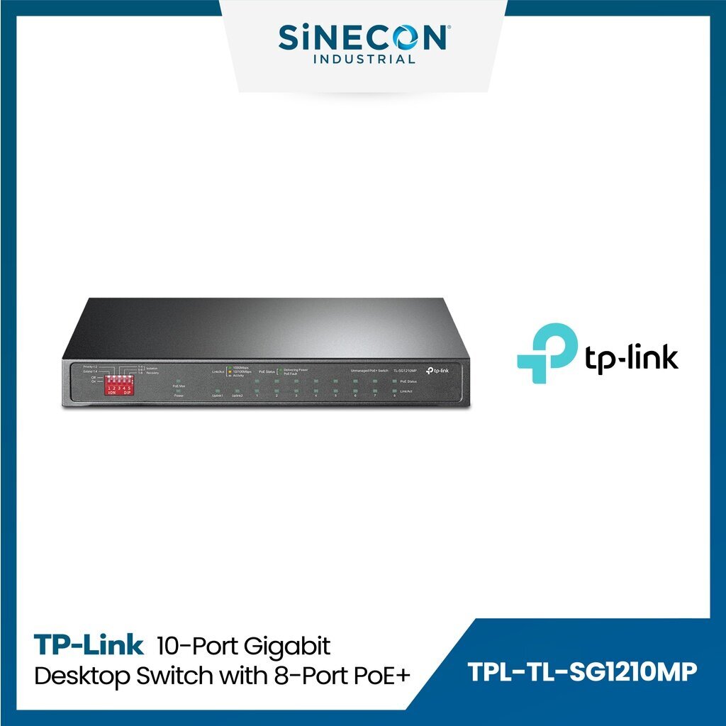 TL-SG1210MP, 10-Port Gigabit Desktop Switch with 8-Port PoE+