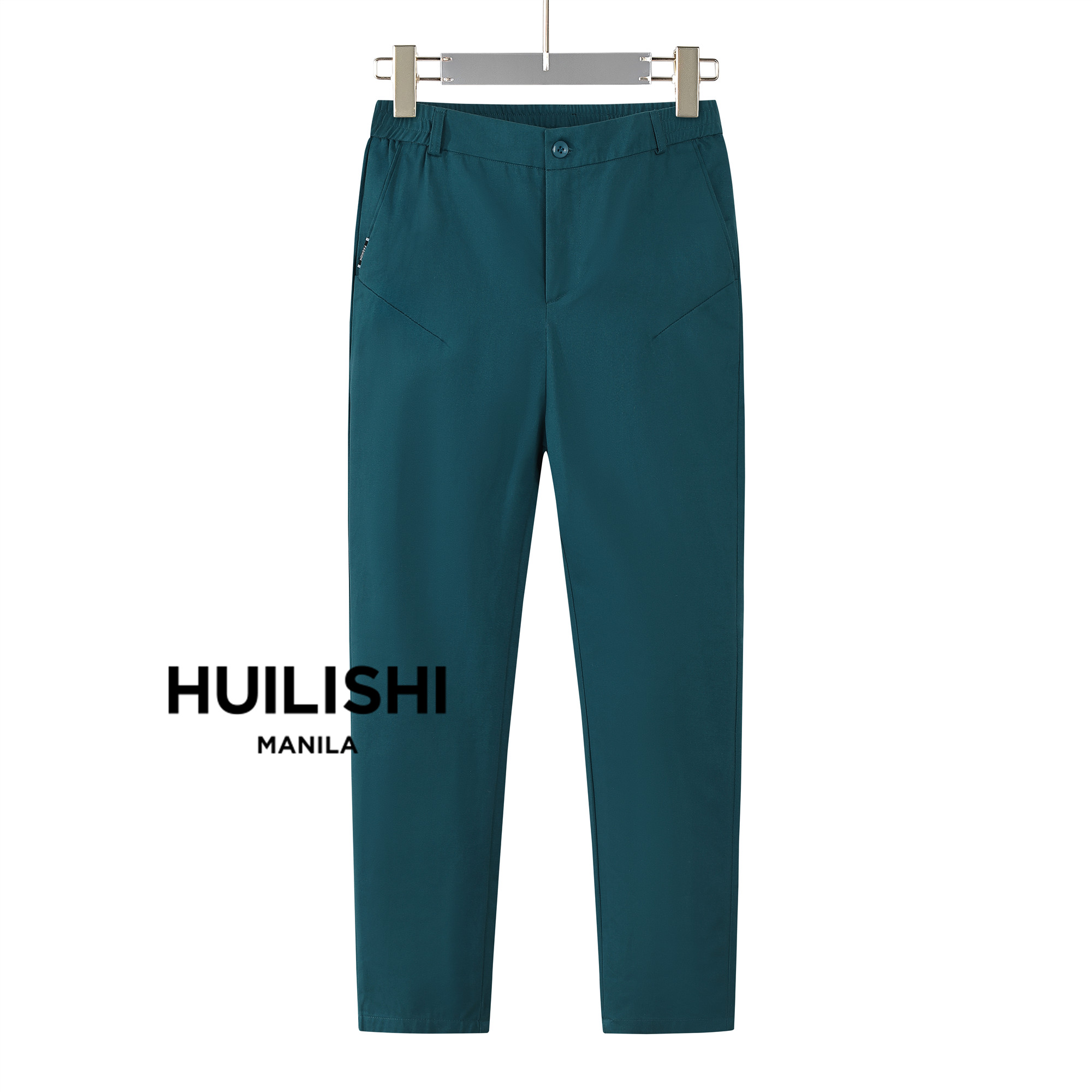 HUILISHI 28-36size Plain Slim Fashion Korean Casual Suit Pants
