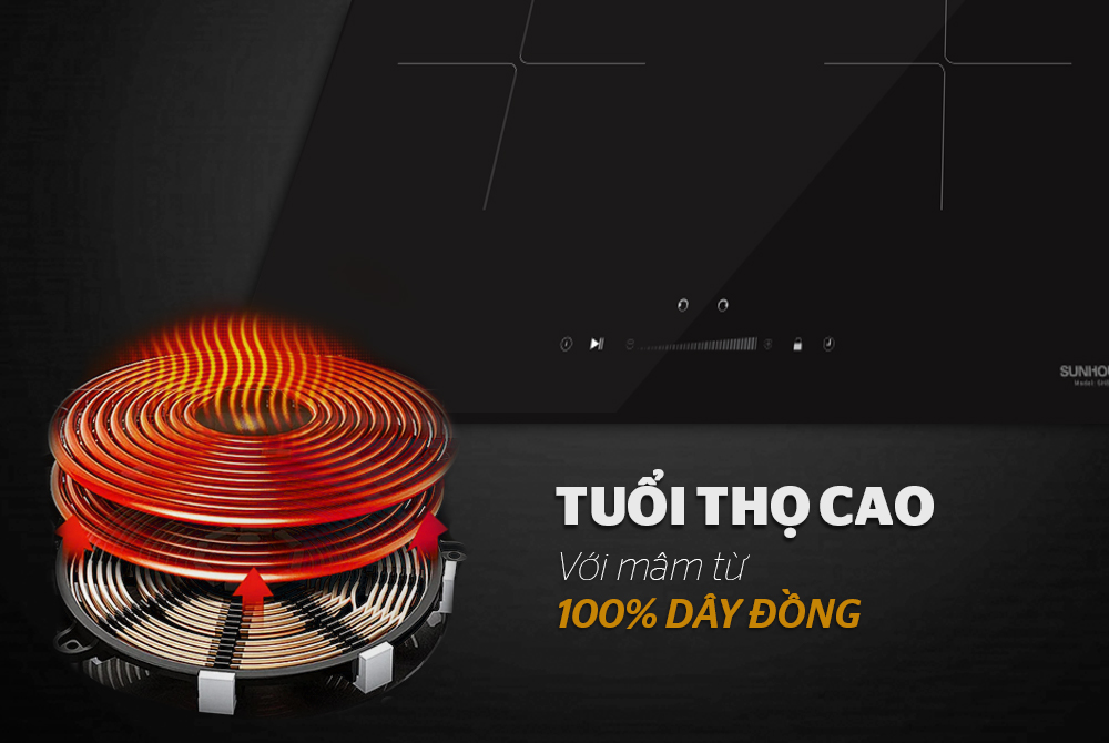 Bếp Từ Đôi Cao Cấp SUNHOUSE DI02