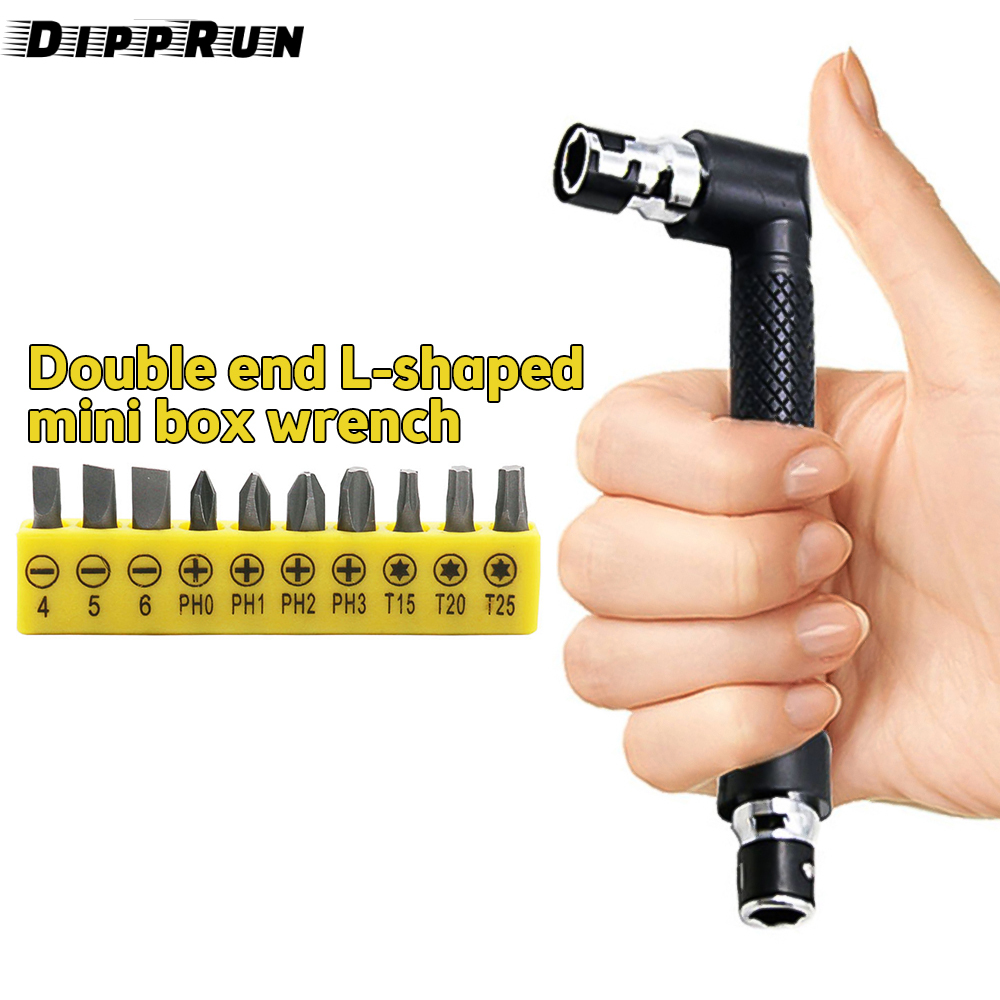 DIPPRUN Ratchet Set Mini Ratchet Set with Phillips Slotted and Adapter for Other Socket Sizes Used in Tight Spaces