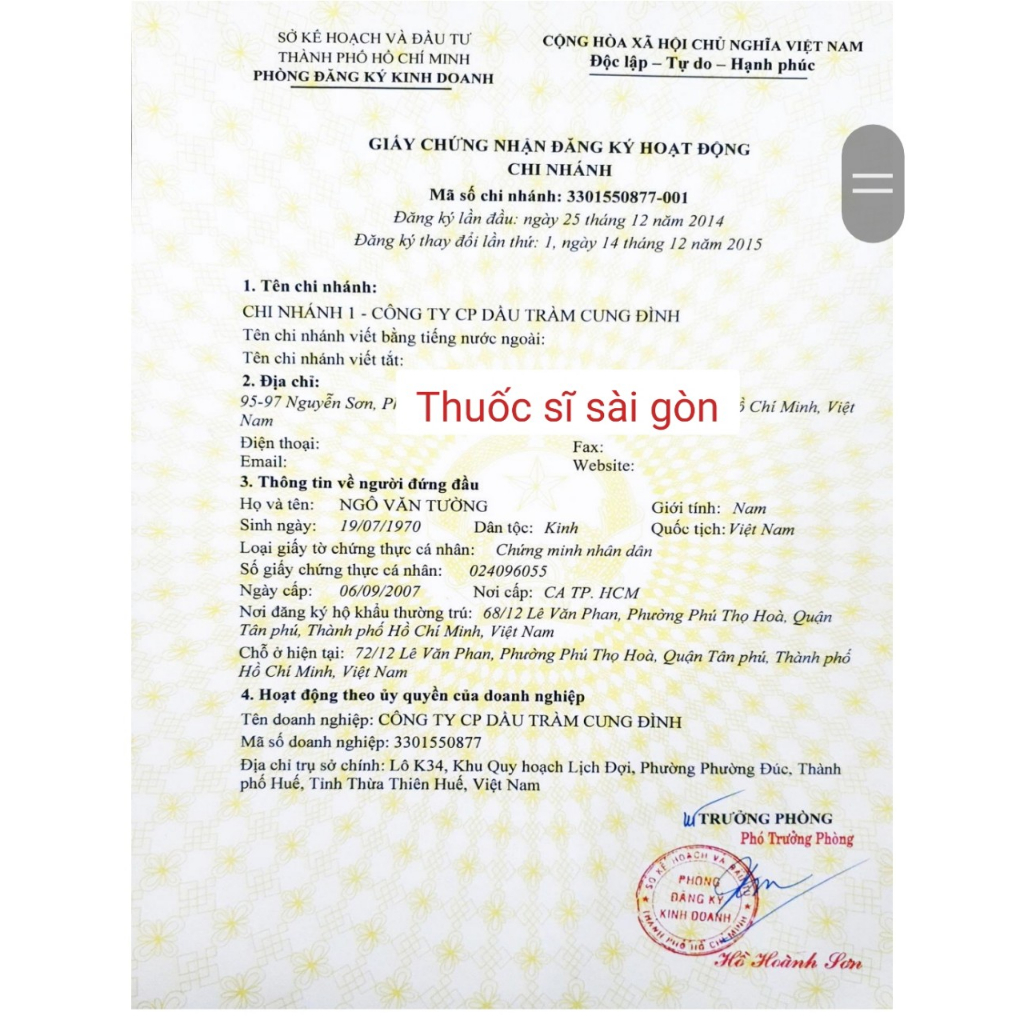 Dầu tràm Cung Đình  (50ml,30ml,15ml)
