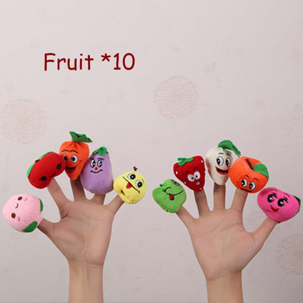 JIGU567827806 Tương tác giữa cha mẹ và con cái Con trai Giáng sinh Đáng yêu Búp bê Flannel Hoa quả Sum họp gia đình Đồ chơi nhỏ Bộ đồ động vật Đồ chơi ngón tay Búp bê đầu ngón tay Con rối tay Con rối ngón tay