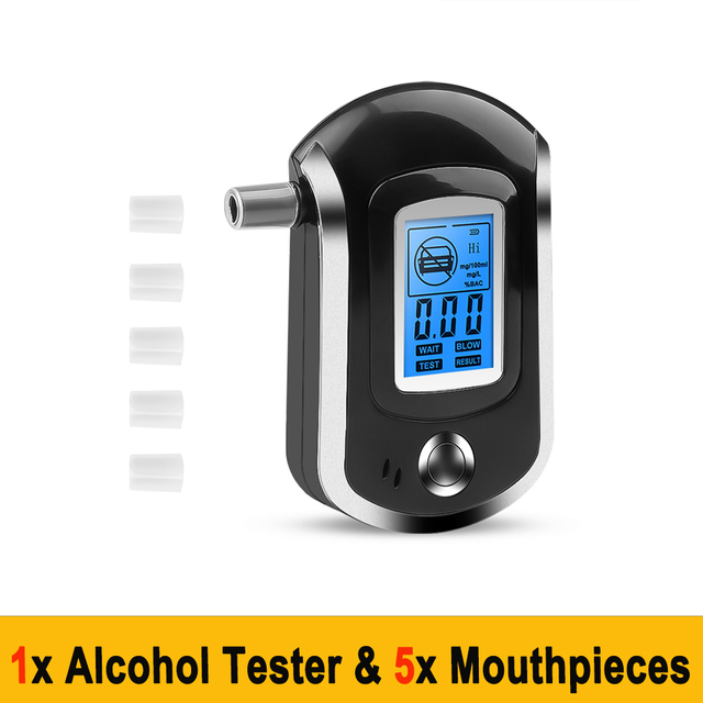 Professional LCD Backlight Display Detector Digital Breath Alcoholmeter Tester Auto Driving Safety Detection Device Tool