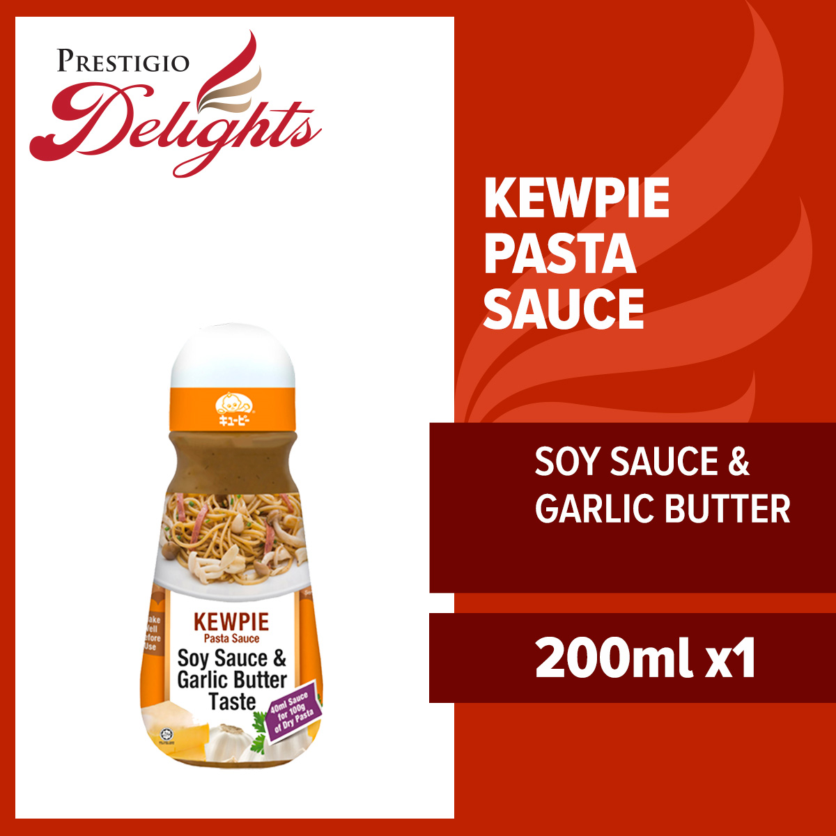 Kewpie Soy Sauce and Garlic Butter Pasta Sauce 200ml Lazada Singapore