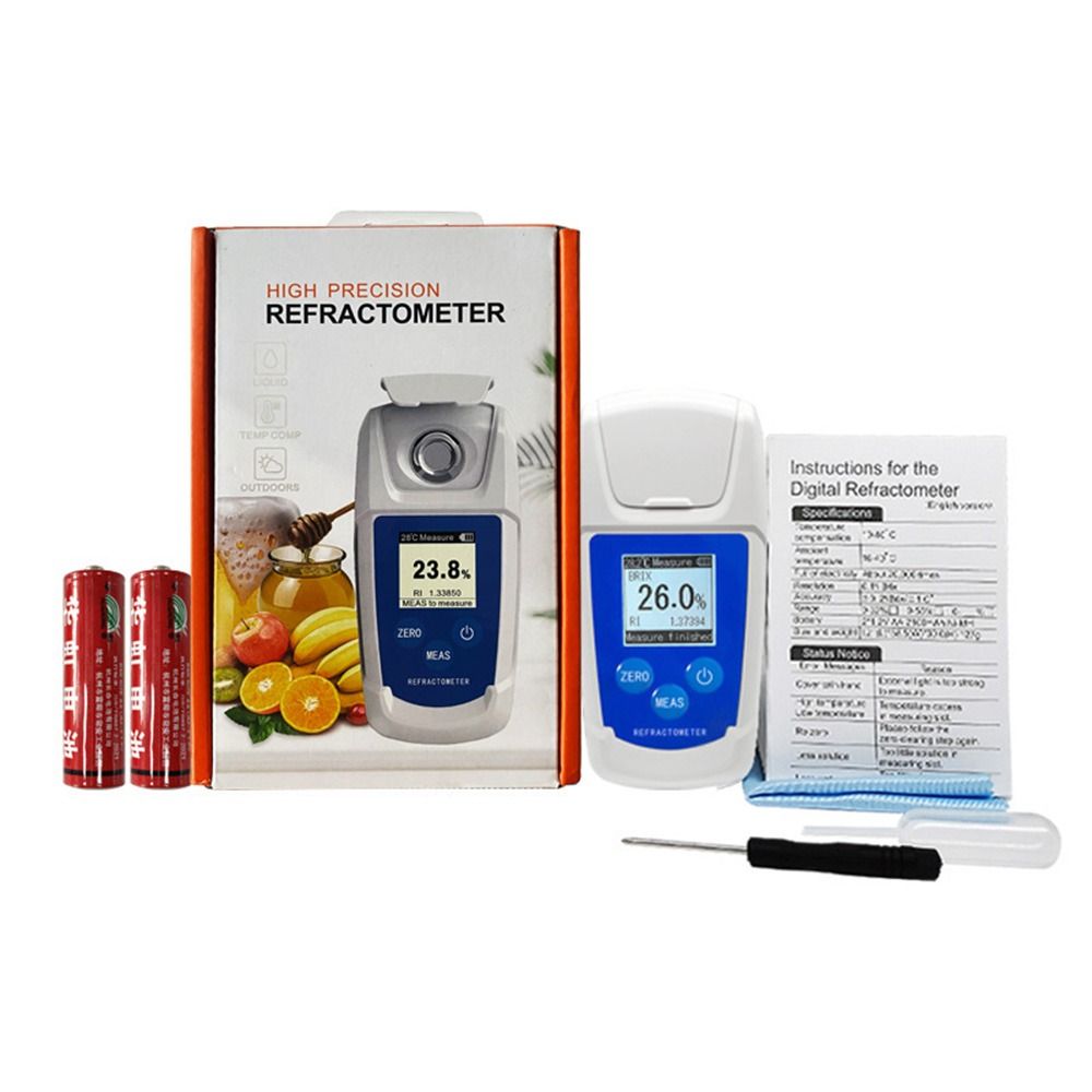 Bkijj ± 0.2% Độ chính xác kỹ thuật số khúc xạ kế đo đột ngọt Brix 0-55% Brix Mini Brix Tester xách tay Brix Meter trái cây, nước trái cây, uống