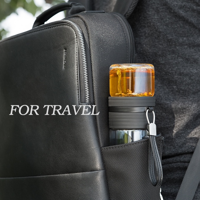 Bình lọc trà travel Samadoyo C001C (nâu) 238mL