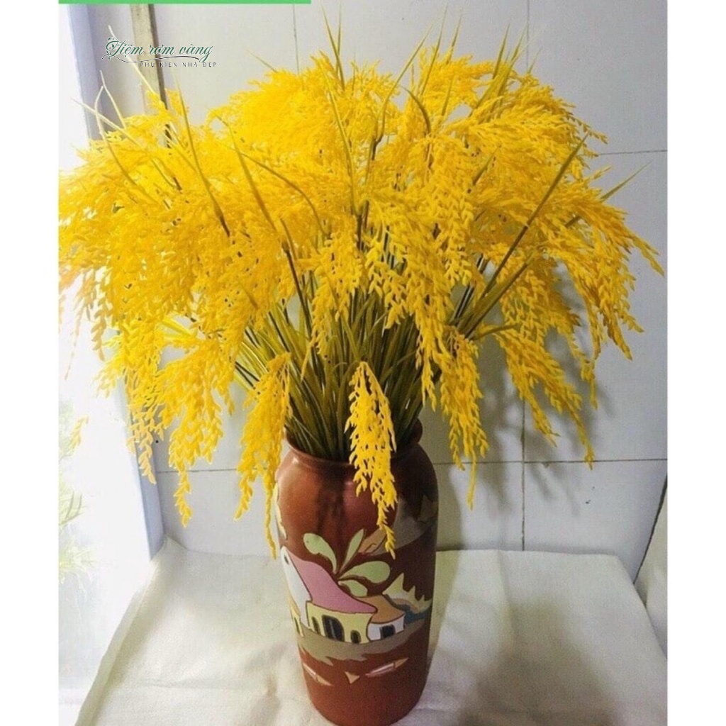 Cành lúa vàng trĩu bông size lớn-bông lúa giả decor
