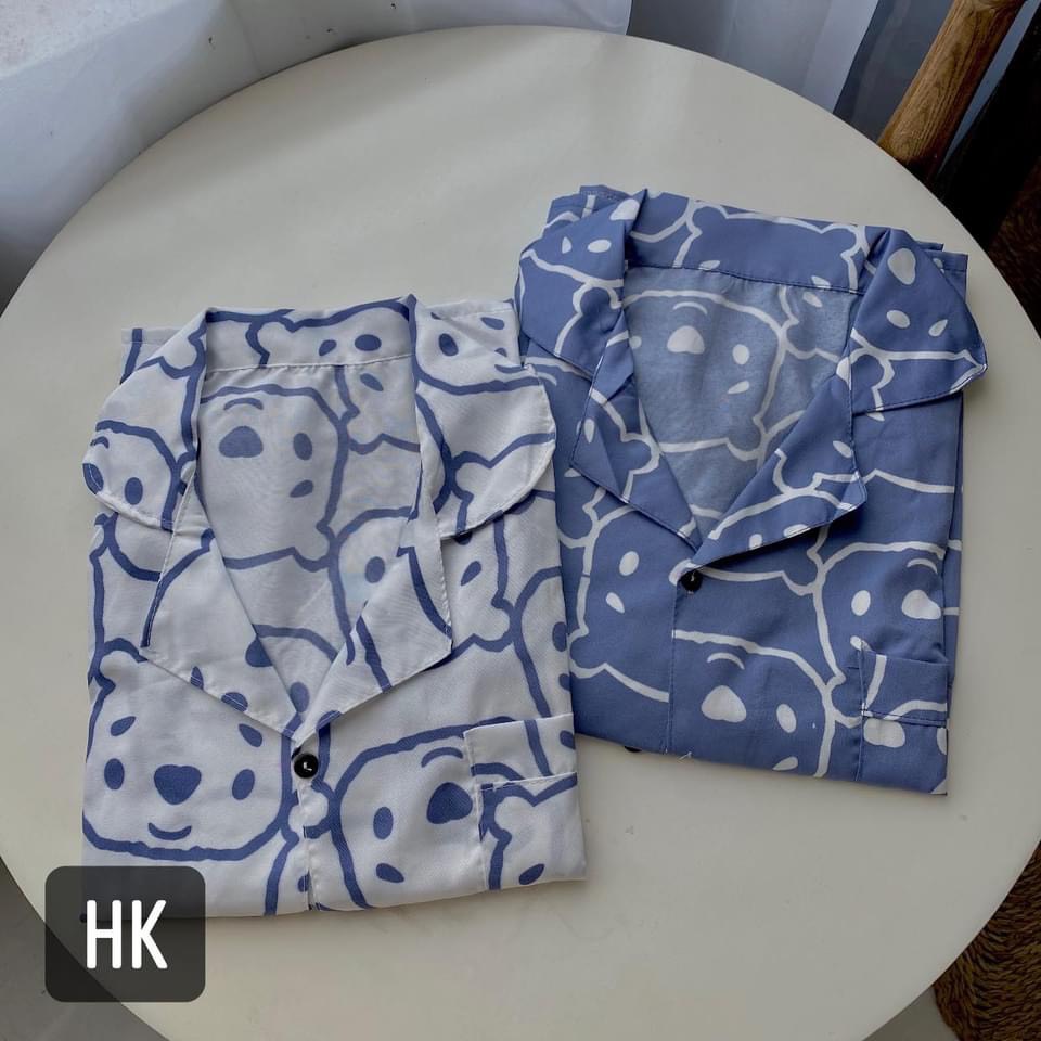 Bộ đồ ngủ nữ cộc tay, bộ pijama lụa xinh xắn