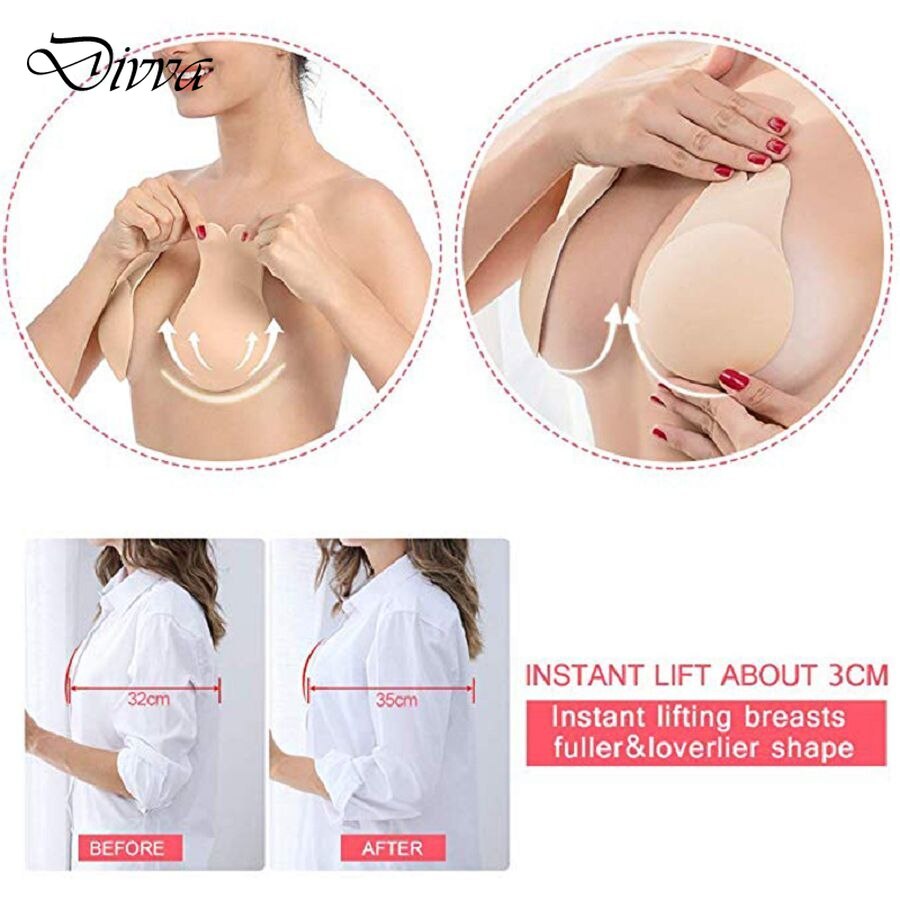 Reusable Invisible Bra Lifting Push Up Chest Breast Nipple Cover Strapless  Backless Bra Silicone Invisible Nipple