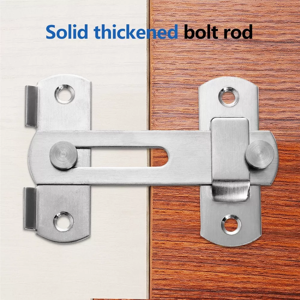 DLMA Door Hasp Latch Lock, Stainless Steel Safety Packlock Clasp