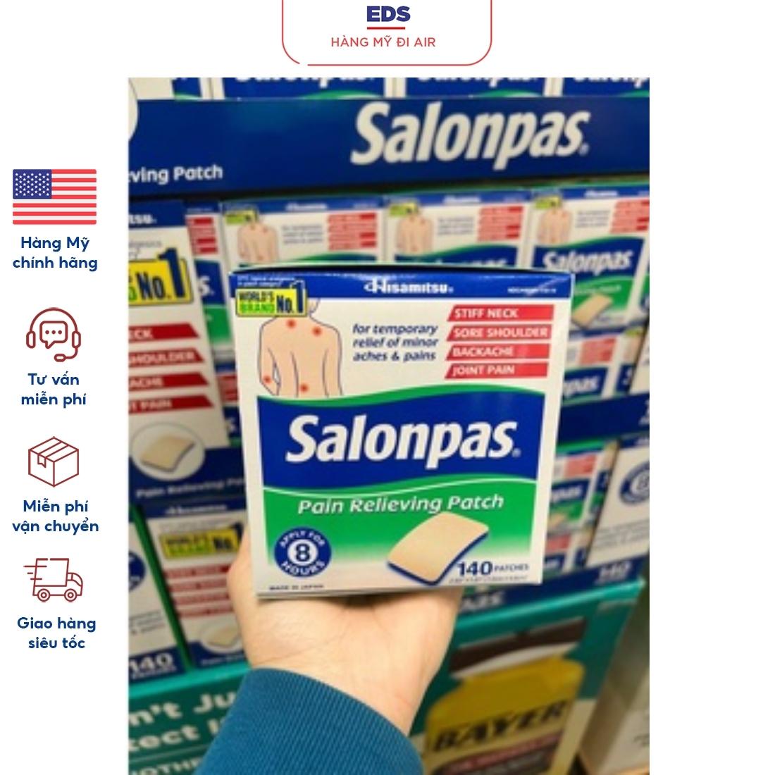 Cao dán giảm đau Salonpas Mỹ date 7 2024 hộp 140 miếng sản phẩm được hãng thumbnail