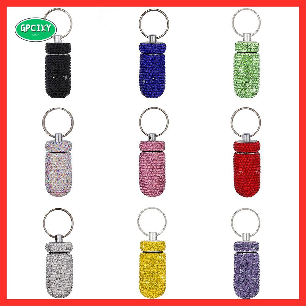GPCIXY SHOP Creative With Keychain Waterproof Pill Container Pill Storage