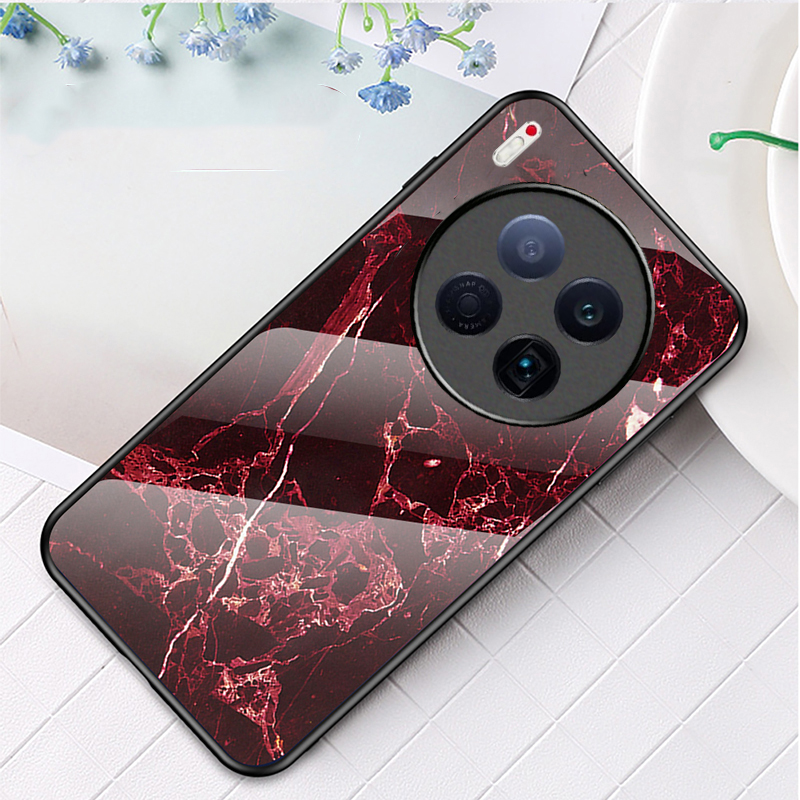 For Phone case Tecno Camon 40 Premier 40 Pro Fashion Marble Tempered Glass Protector Soft Frame Silicon Back cover Tecno 40Premier 40Pro.