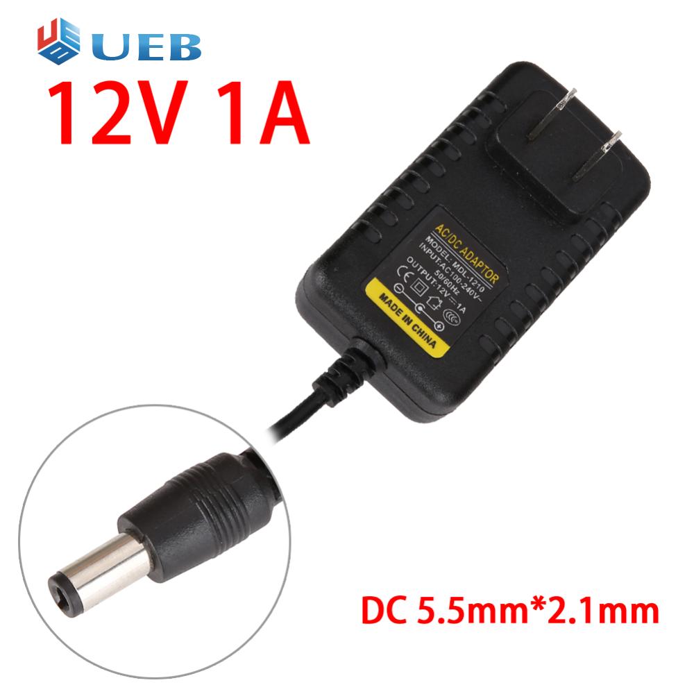 Ac to dc 5.5mm2.5mm 12v 1a switching power supply adapter