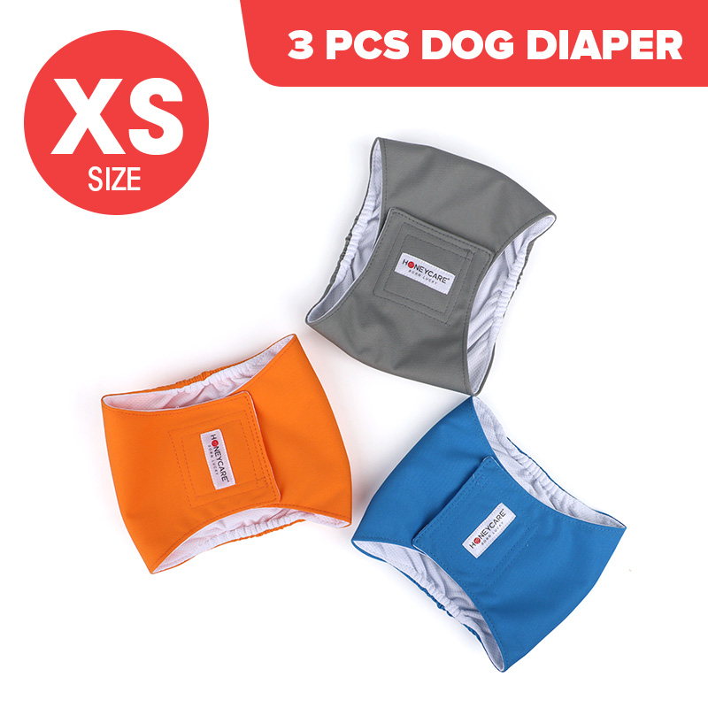 Honeycare XS/S/M Male Dogs Washable Wrap Diapers, Reusable Dog Sanitary