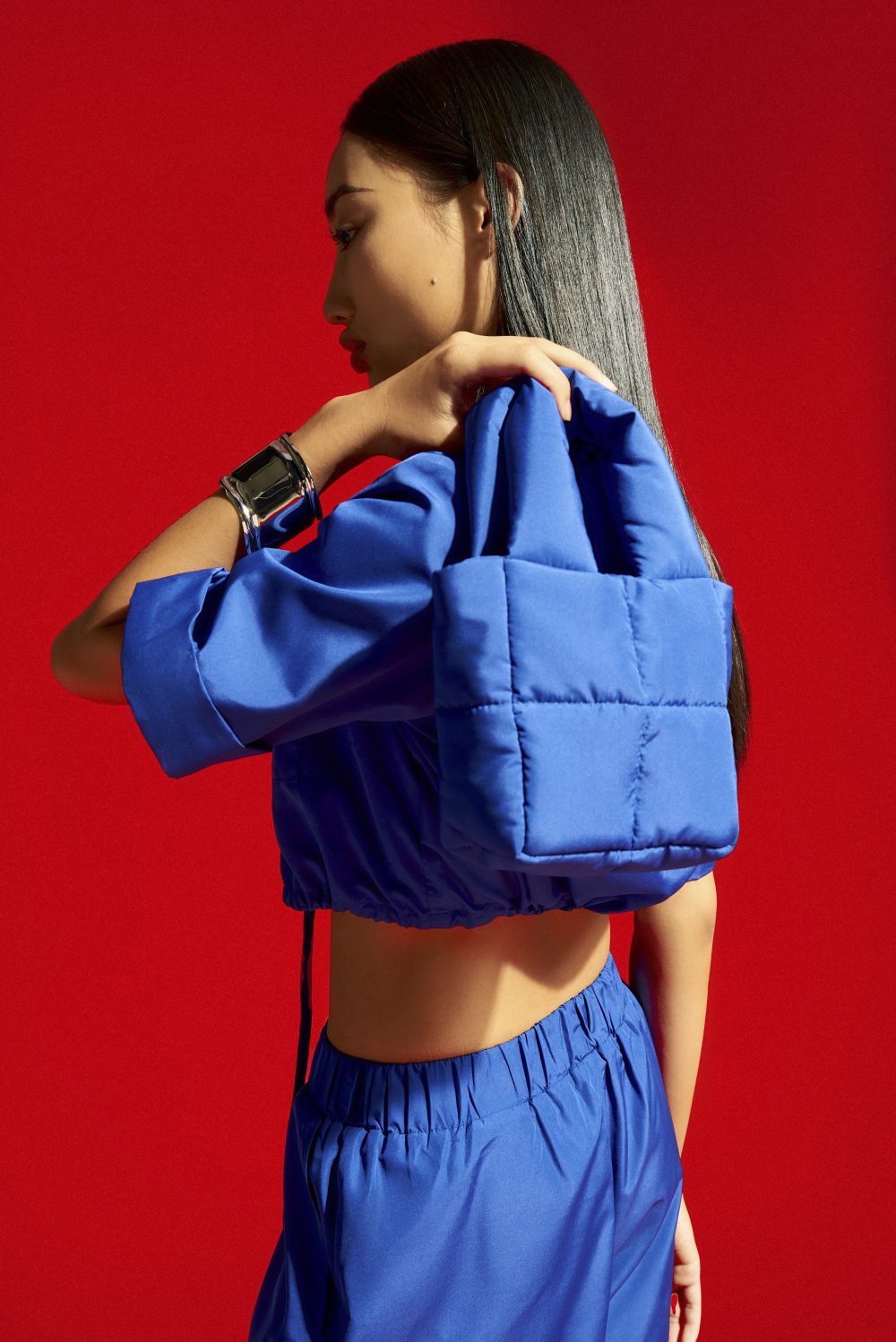 Túi xách nylon size nhỏ, là min - MINI PUFFER BAG