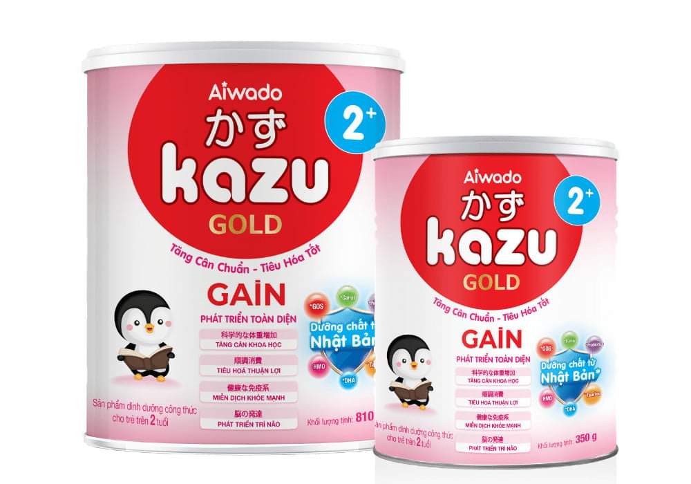 Sữa bột Kazu Gold Gain 0+, 1+, 2+ 810g