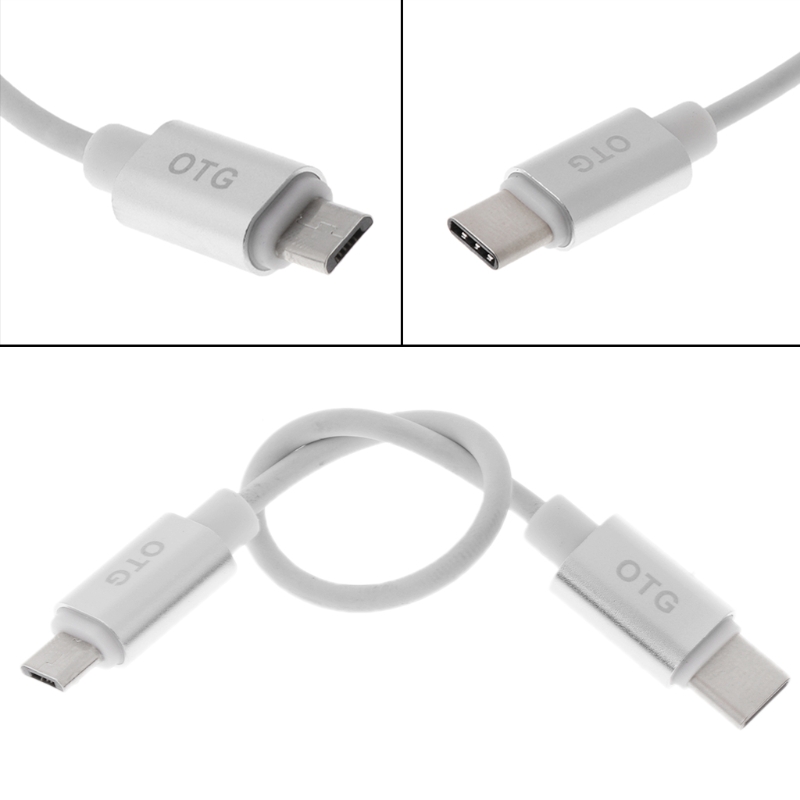 Dây Cáp Chuyển Dữ Liệu Sạc OTG Đồng Bộ Hóa USB 3.1 Loại C Đầu Đực Sang Micro USB