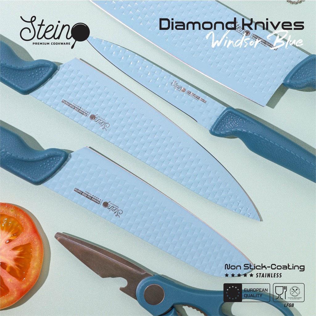 COD] PISAU SET / KNIFE SET STEIN DIAMOND KNIVES WINDSOR BLUE 100% ORIGINAL