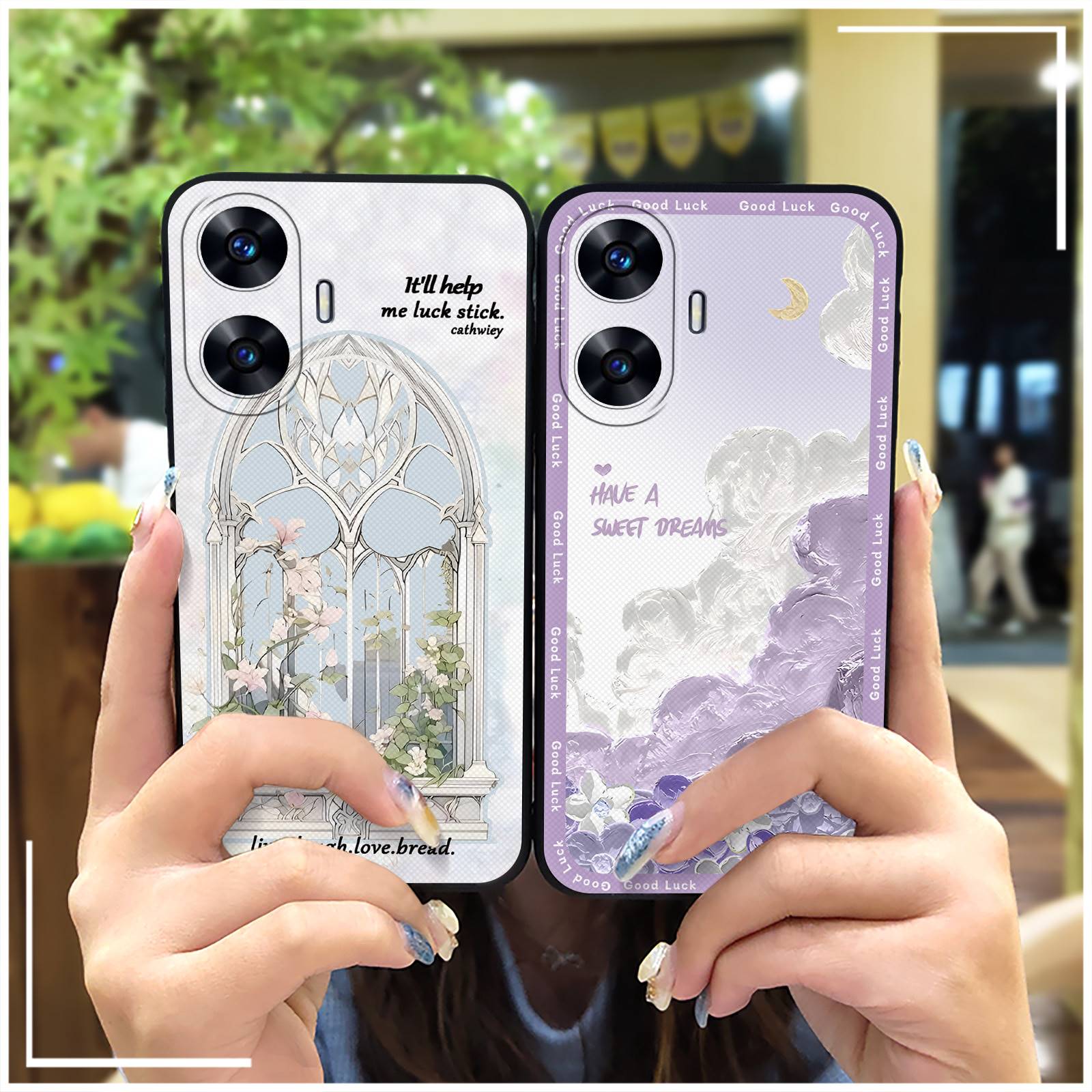 Anti-dust%20Soft%20case%20Phone%20Case%20For%20OPPO%20Realme%20C55/Narzo%20N55%20TPU%20flower%20Oil%20Painting%20Waterproof%20Cute%20Dirt-resistant%20-%20Image%205