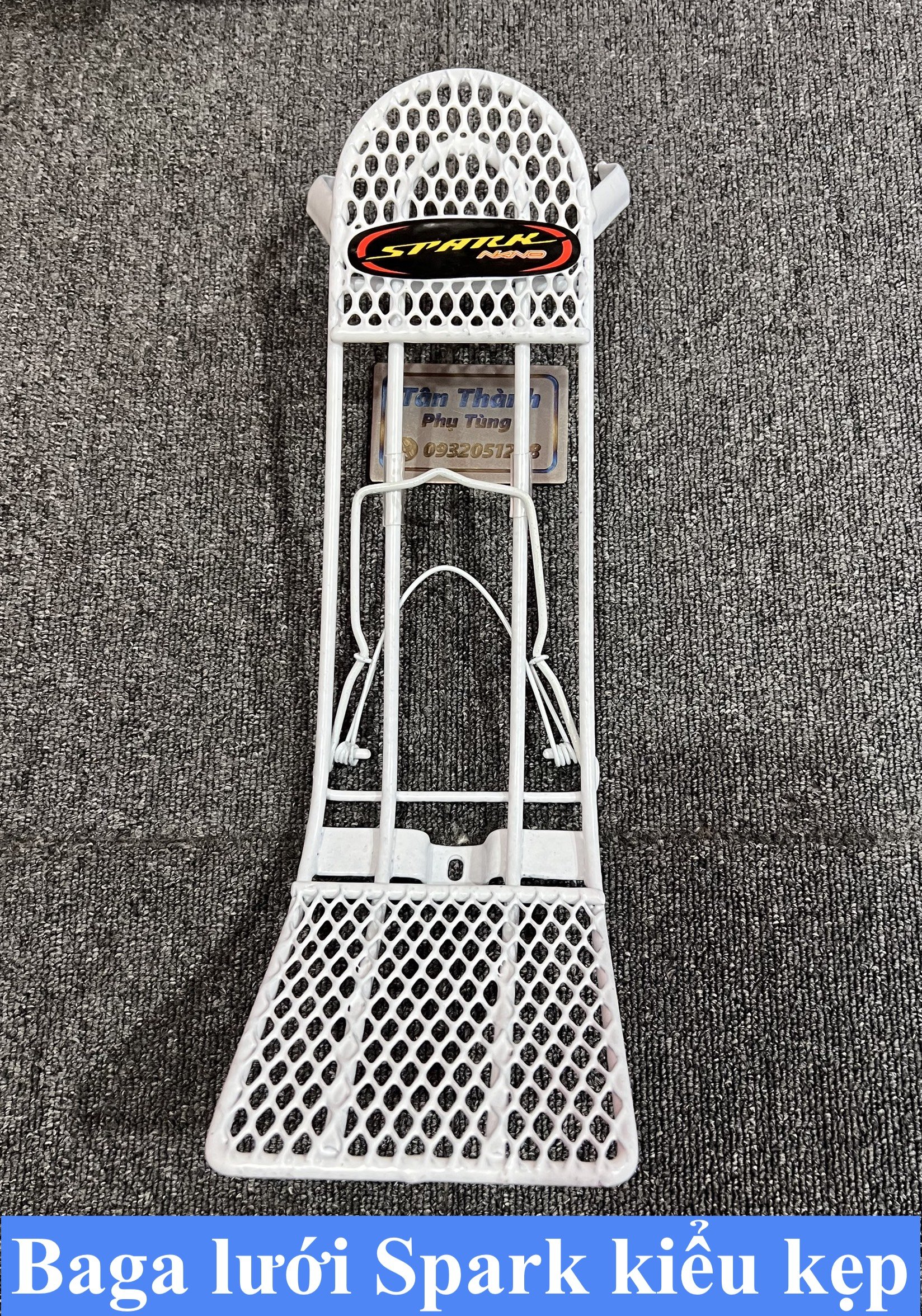 Baga lưới Spark Sirius kiểu có kẹp màu trắng