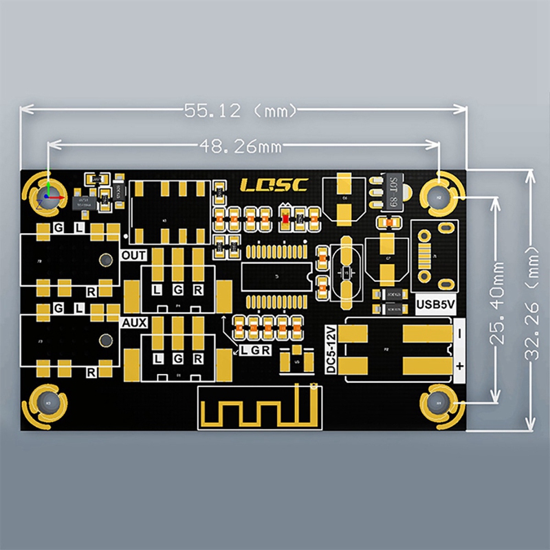 LQSC Bluetooth Decoder Board for AUX Input Diy Modified Speaker Audio MP3 Stereo Audio Receiver Module