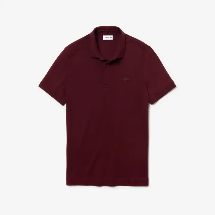 men's lacoste paris polo shirt regular fit stretch cotton piqué