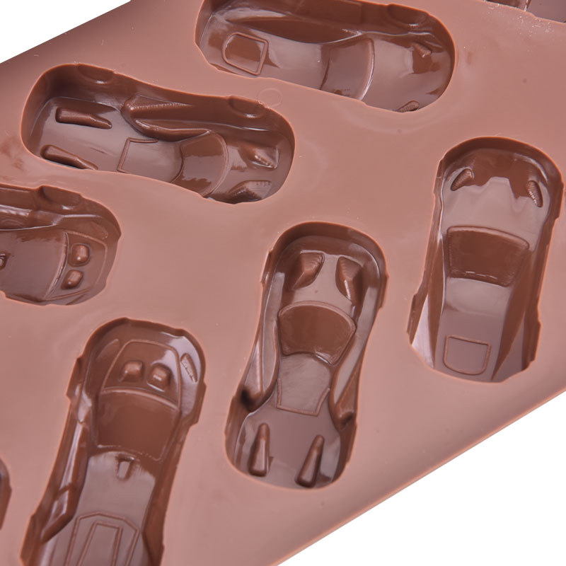 HE🔥 New Chocolate Molds Silicone Cake Mold 10 Cavity Car Shape Wedding Candy Baking