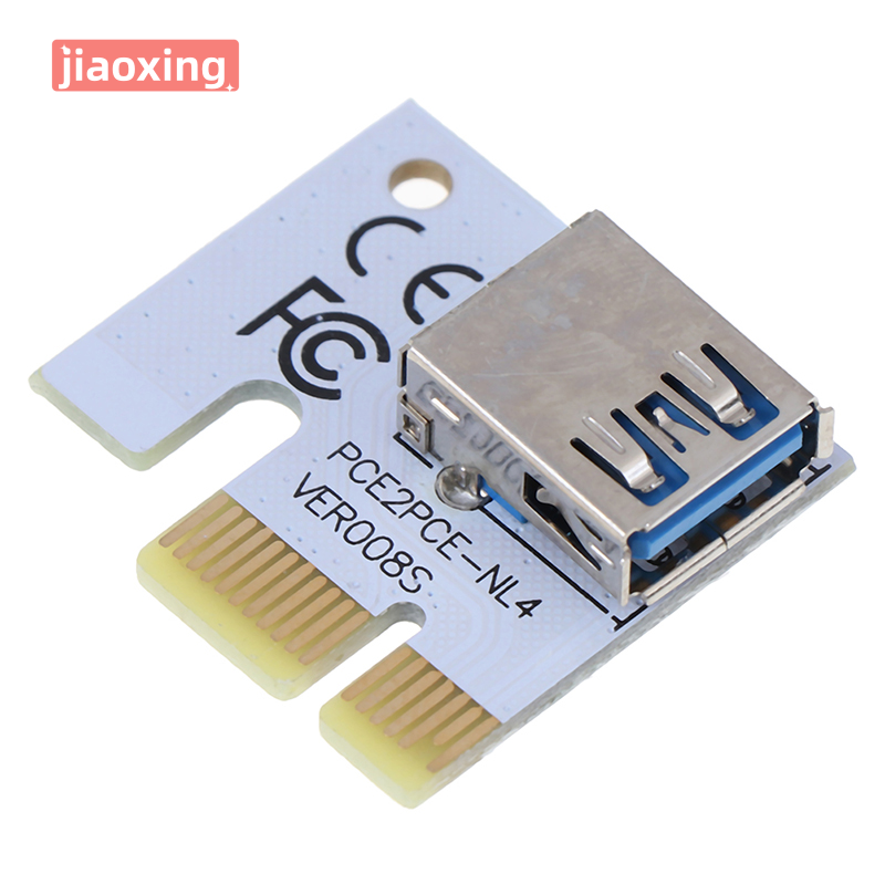 jiaoxing USB 3.0 PCI-E 1X to 16X Extension Cable Mining PCI-E Extended Line Card Adapter