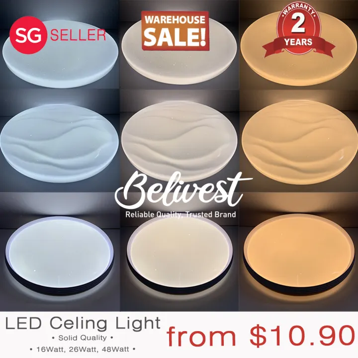 Cheaper Than Jb Bto Must Buy 16w Round Led Ceiling Light For Bathroom Washroom Store Room