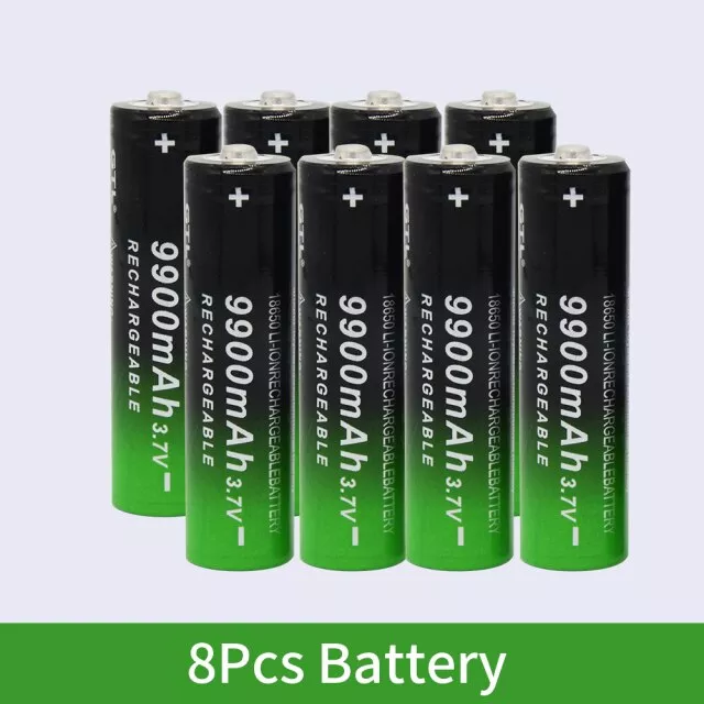 3.7V 18650 9900mAh Rechargeable Battery 4 Slots 3.7V 18650 USB