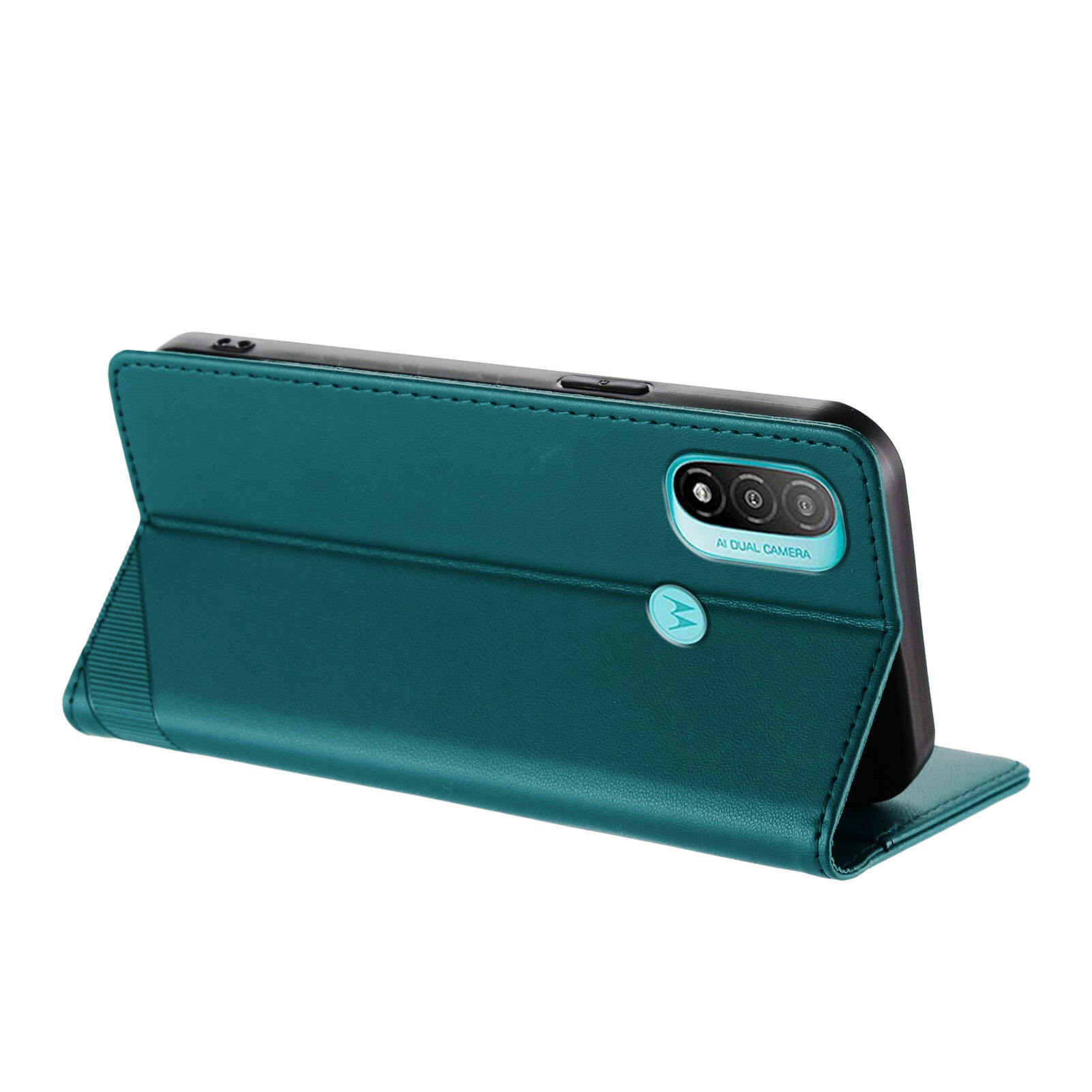 lthmy for Motorola Moto E20  / E30  / E40 Slim Leather Case Flip Wallet Cover with Card Holder Magnetic Closure Stand Case. 