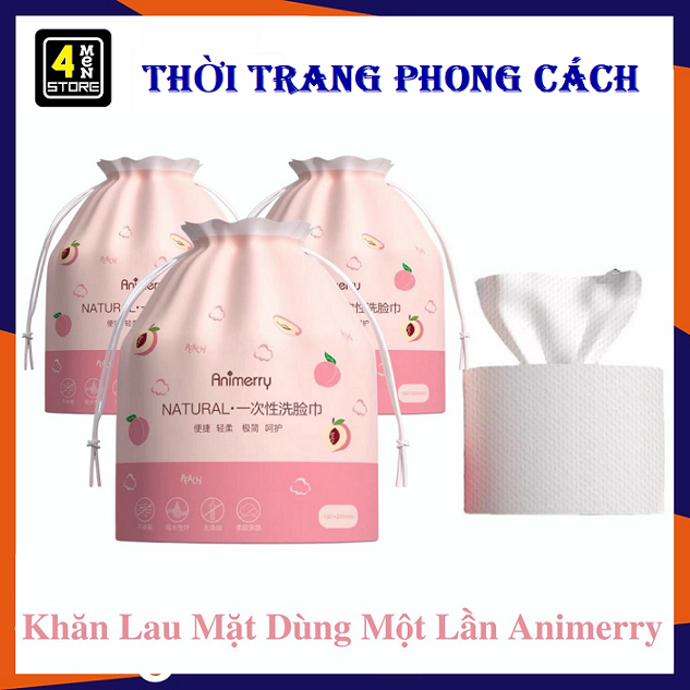 Khăn lau mặt dùng 1 lần lau khô lau ướt Khăn giấy đa năng 100% BÔNG TỰ NHIÊN - Khăn mặt khô Animerry dùng 1 lần  Giấy lau mặt dùng một lần  Khau Tẩy Trang